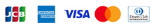 利用可能のクレジットカード:JCB,VISA,マスターカード、アメリカン・エキスプレス・カード、ダイナーズクラブカード